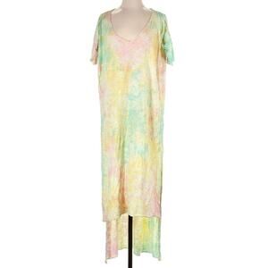 Free People Vintage Galaxy Glisten Tie Dye Shirt Dress